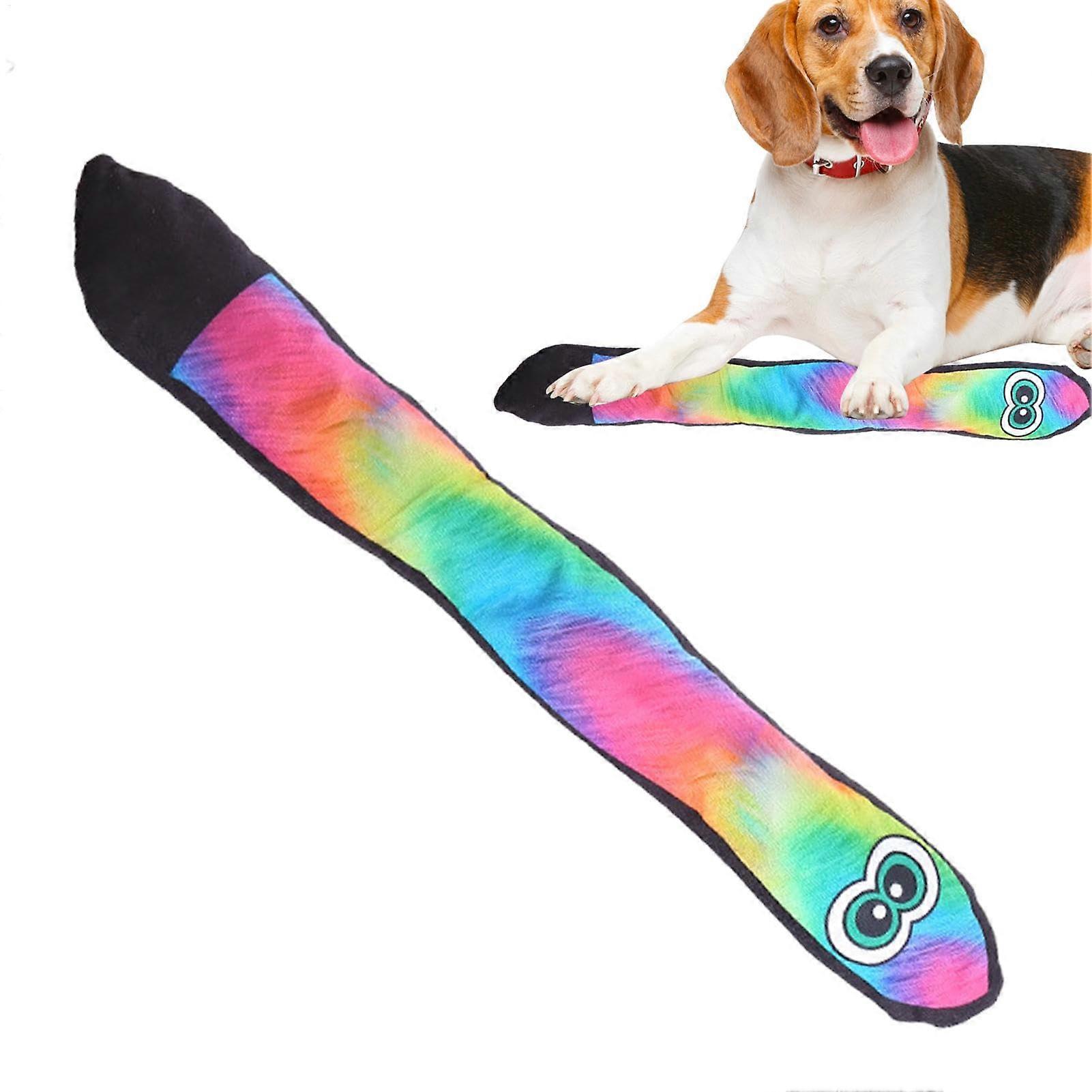 Holiday Toys for Dogs Interactive Squeaky Toy Soft Chew Toy Small Dogs SnakeShaped Colorful