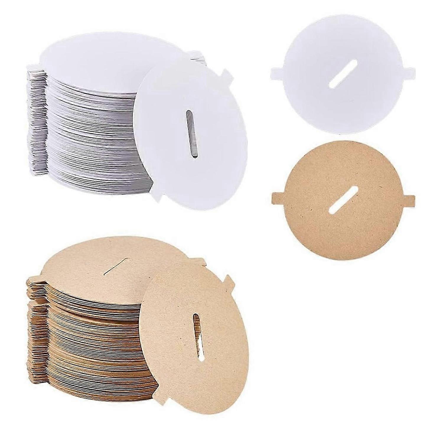 240PCS Candle Dust Covers 2 Colors Paper Candle Pull Tab Lids
