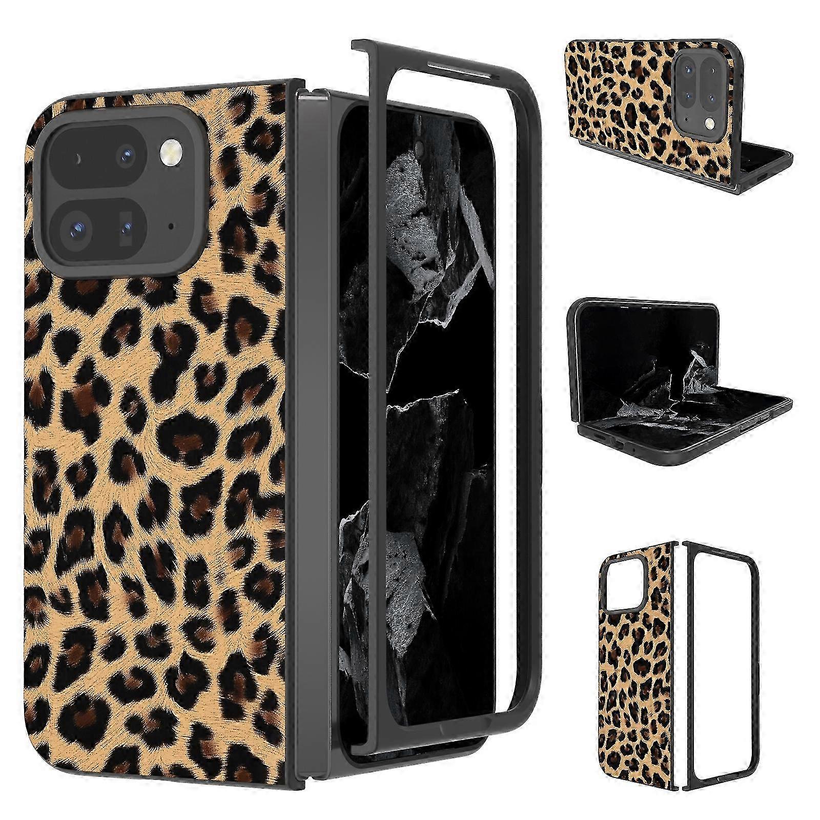 Black Frame Leopard Full Coverage Phone Case For Google Pixel 9 Pro Fold 2025