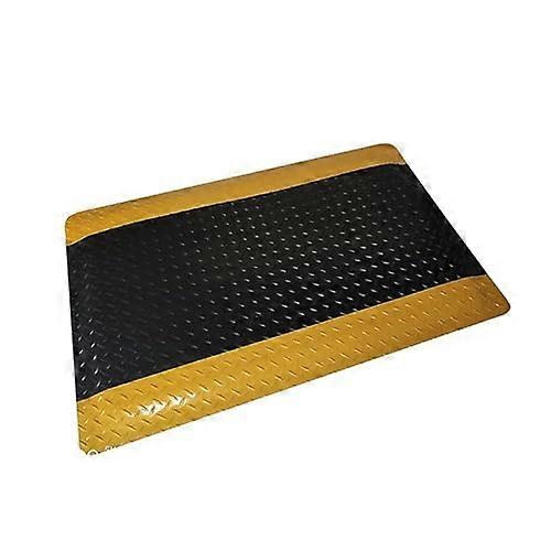 AntiFatigue Work Mats Standing Desk Mat Vinyl HeavyDuty NonSlip Diamond Pattern Pad Black 120x60cm