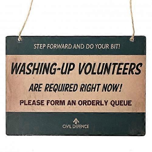 Harvey Makin Civil Defence Washing Up Plaque