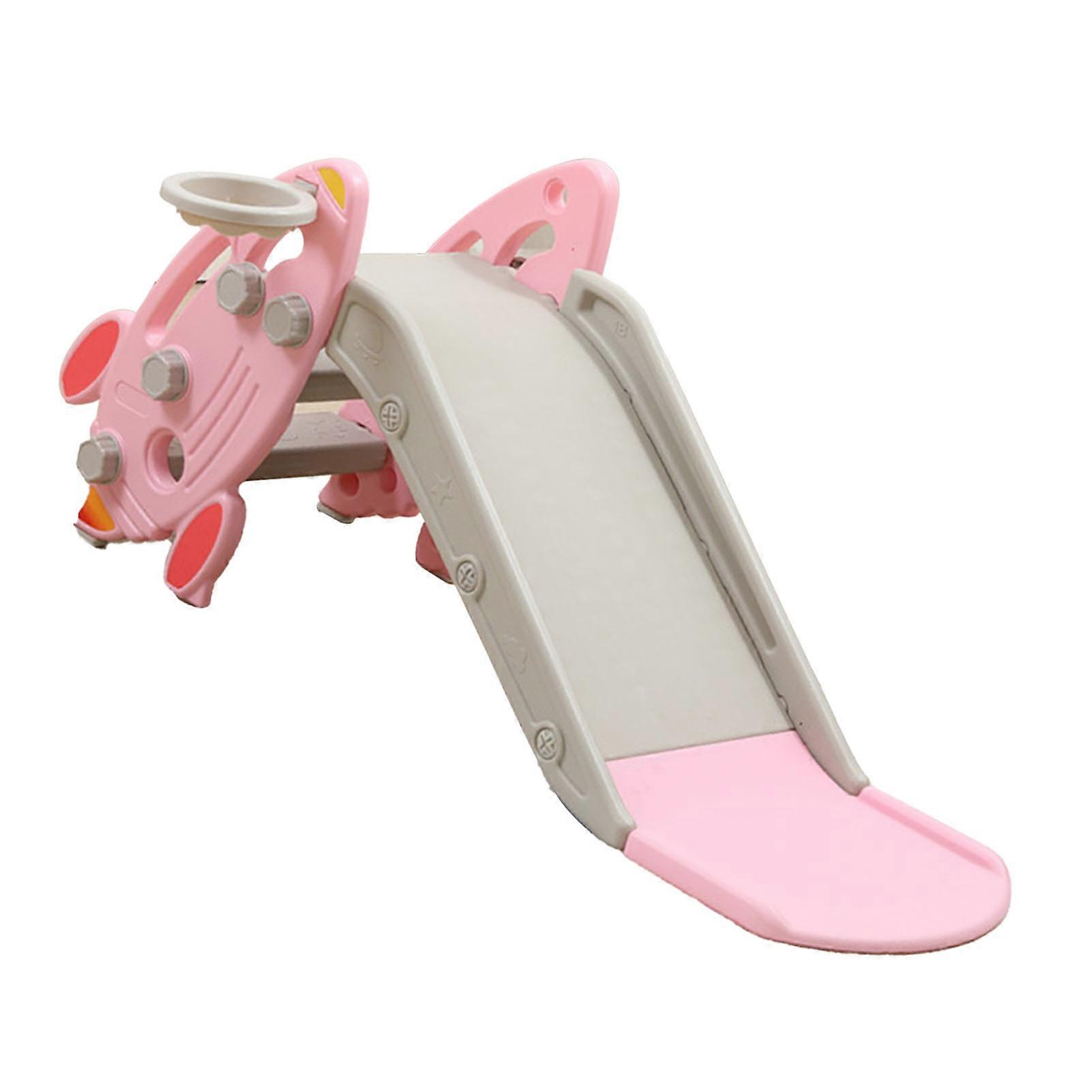 Toddler Folding Slide Plastic Safe Multifunctional Pink 3.7kg