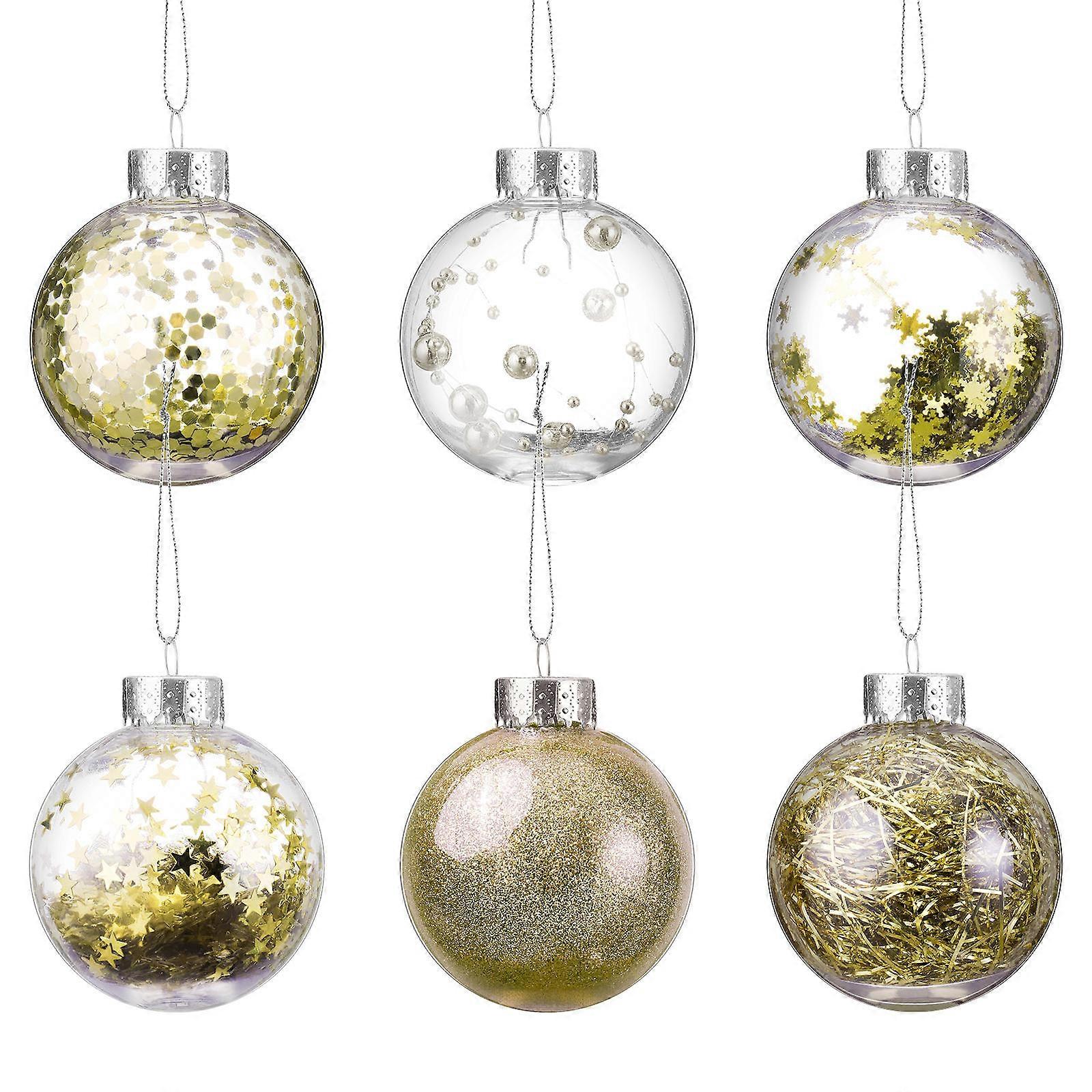Christmas Tree Ball Hanging Ornaments Adornment Set 36Pcs Gold