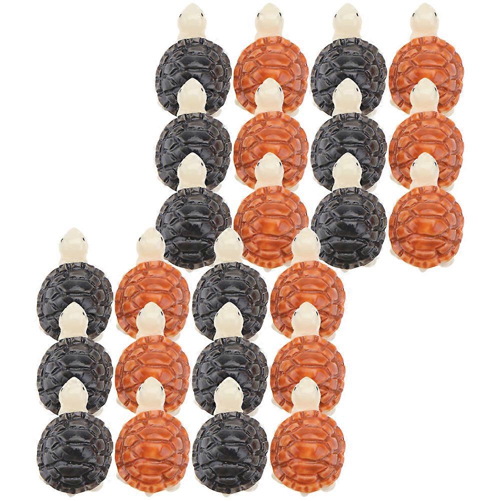 Mini Turtle Figurine Ornament for Micro Landscape Decoration 24Pcs