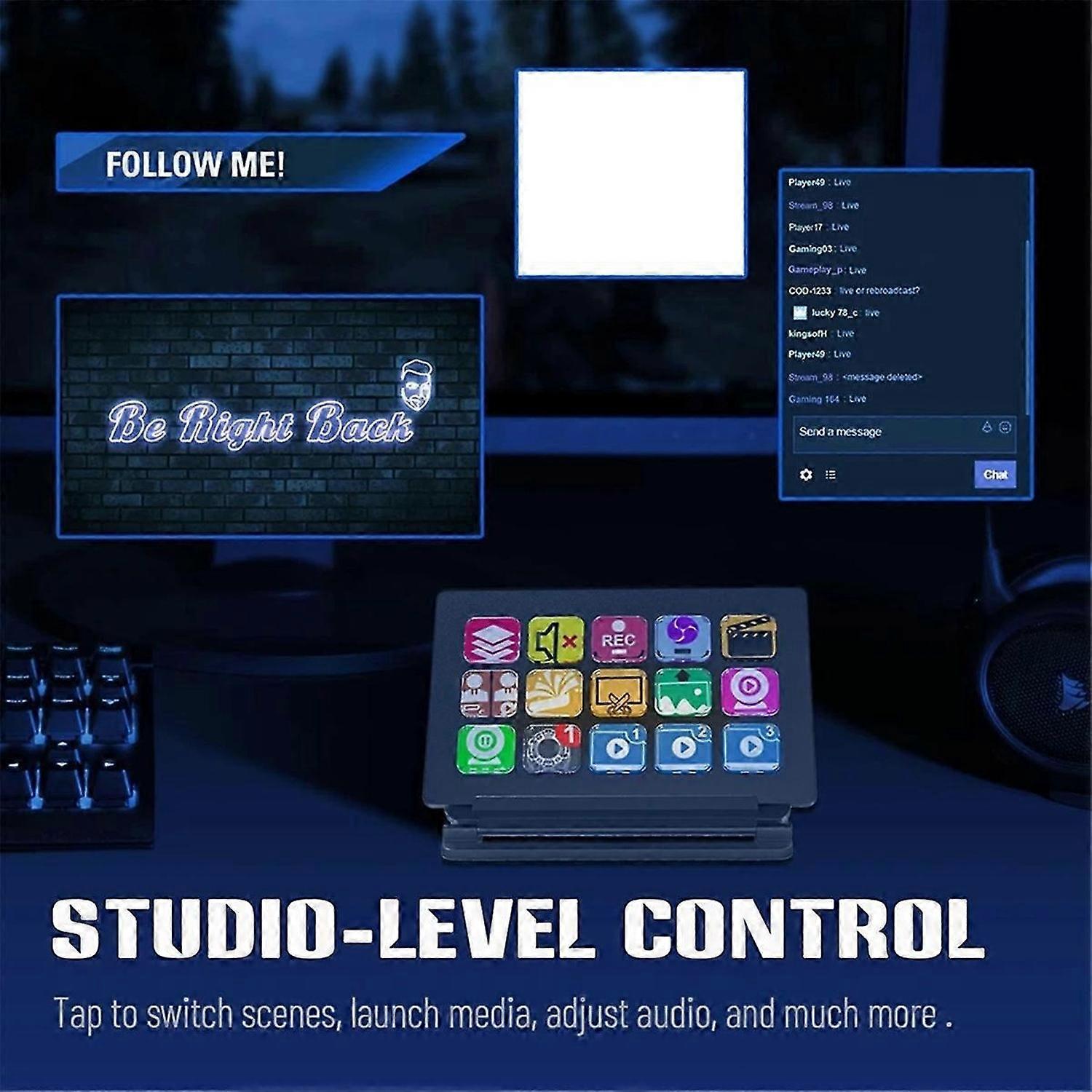 LCD Custom Keyboard 15 Keys Trigger Action in App Software Studio