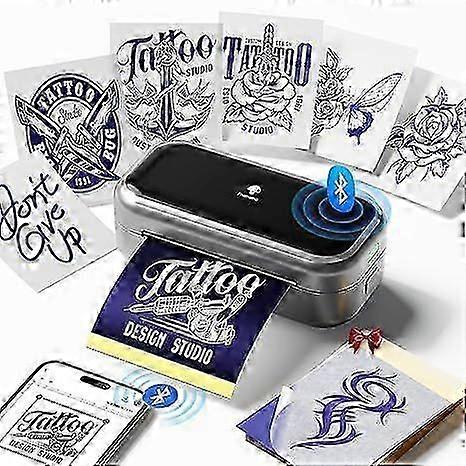 Tattoo Stencil Printer, Mini Tattoo Printer with 30pcs Transfer Paper,Bluetooth Tattoo Machines Printer for Tattoo Beginners & Artists, Compatible wit