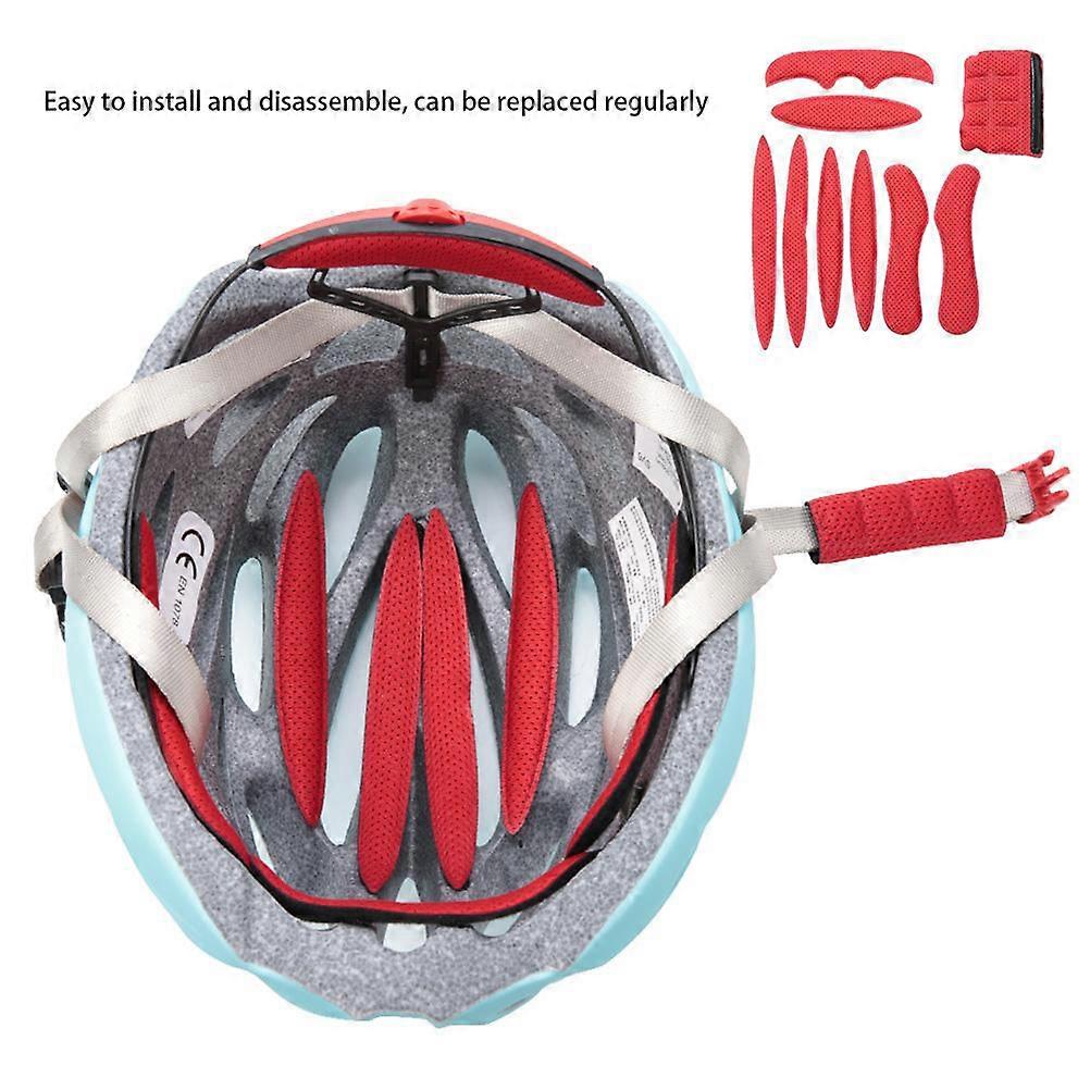 Safety Hat Pad 1 Set Cooling Mat for Outdoor Riding Featuring Red Non-Slip Design