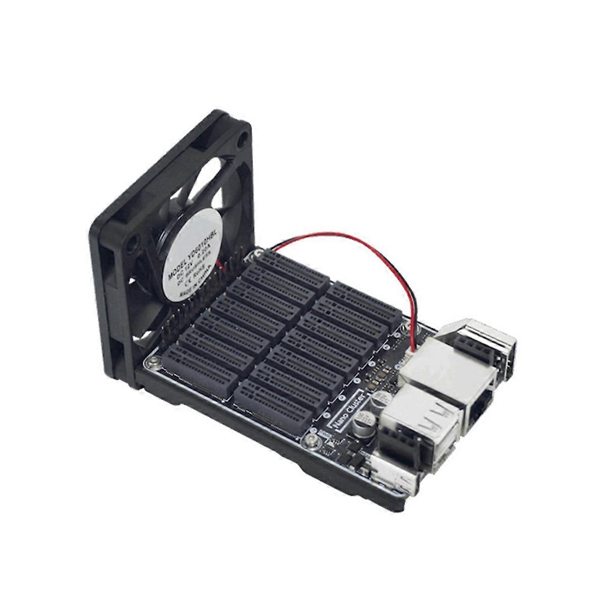 NanoCluster 7x CM4/CM5 Nodes Mini Server Baseboard für Compact Kubernetes K3S Edge AI Homelab für C