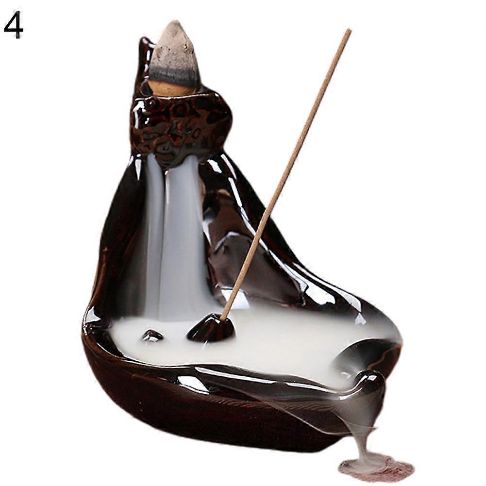 Yoone Ceramic Waterfall Backflow Incense Burners Holder Censer Diffuser Home Decor
