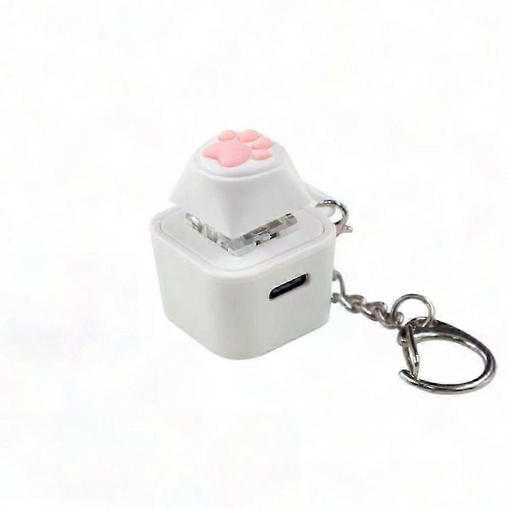 Croaking Frog Keychain, Rechargeable Stress Relief Clicker Keyboard Toy for Desk Fidget
