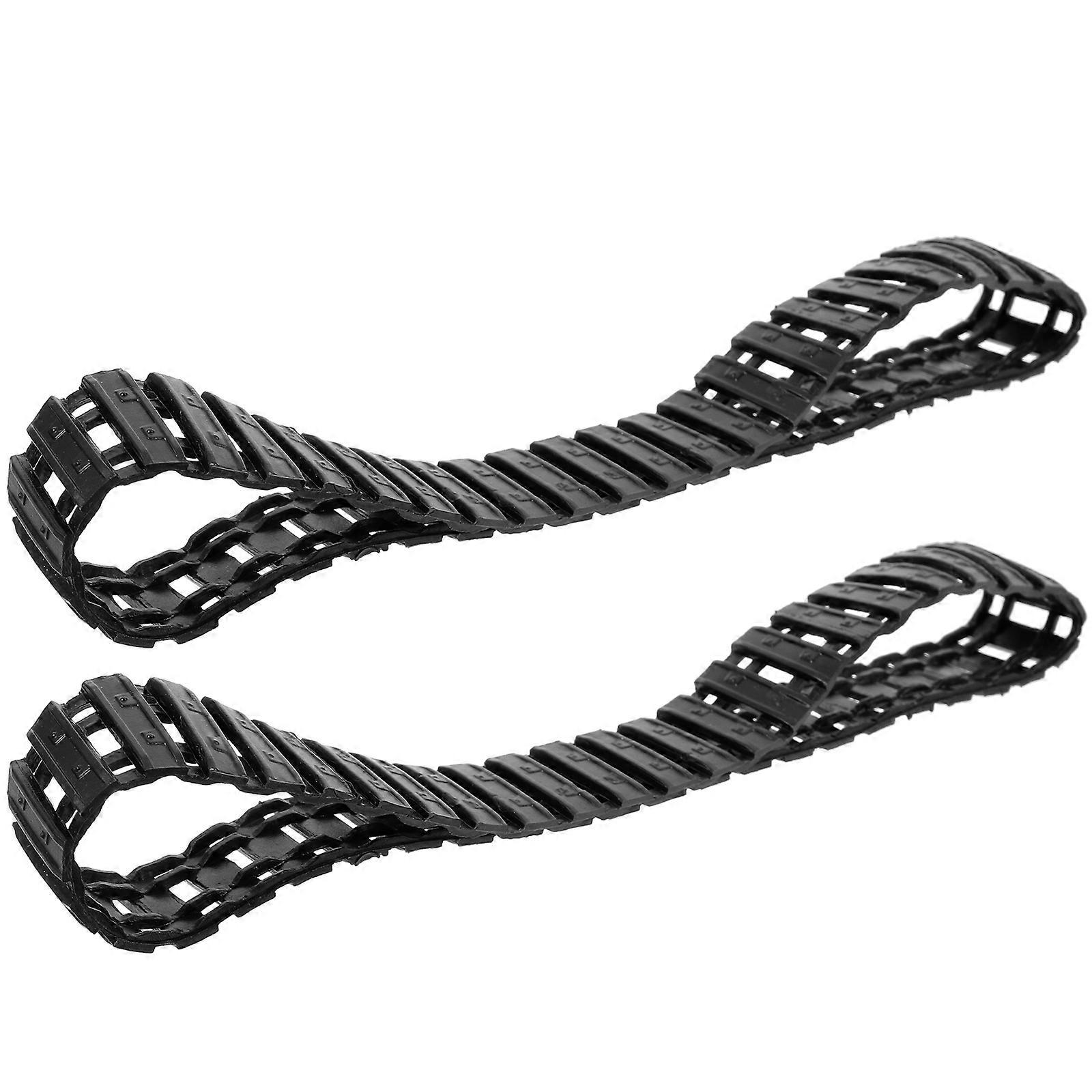 Tank Track Replacement for Robot DIY Plastic Tracks 8Pcs Black Set
