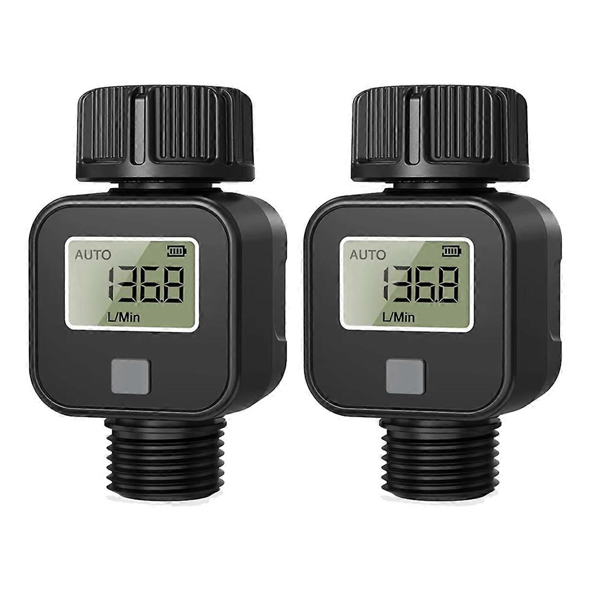 Digital LCD Water Flow Meter Garden Irrigation Hose Flow Sensor