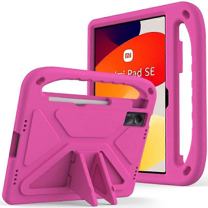 Kids Case For Xiaomi Redmi Pad SE 11Inch () EVA Foam Lightweight Shockproof Tablet Cover With Handle Stand Pink