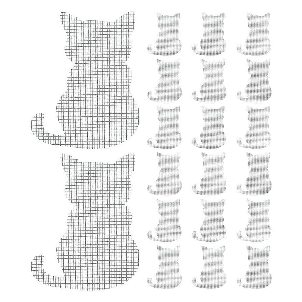 Cat Shape Screen Repair Patch for Window Screen 40Pcs Self-Adhesive