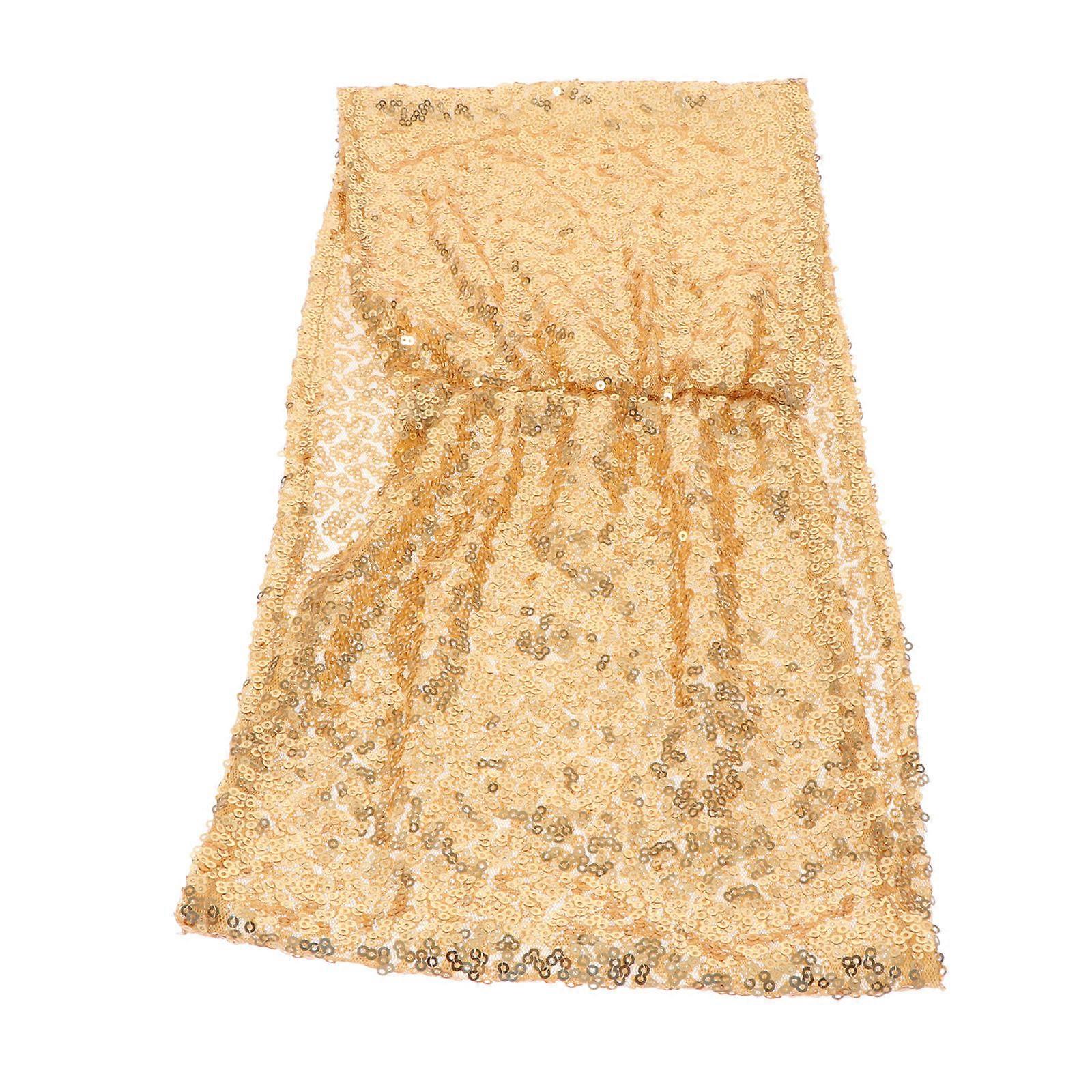 Golden Sequin Chair Bands for Party with 20Pcs Decorative Sashes