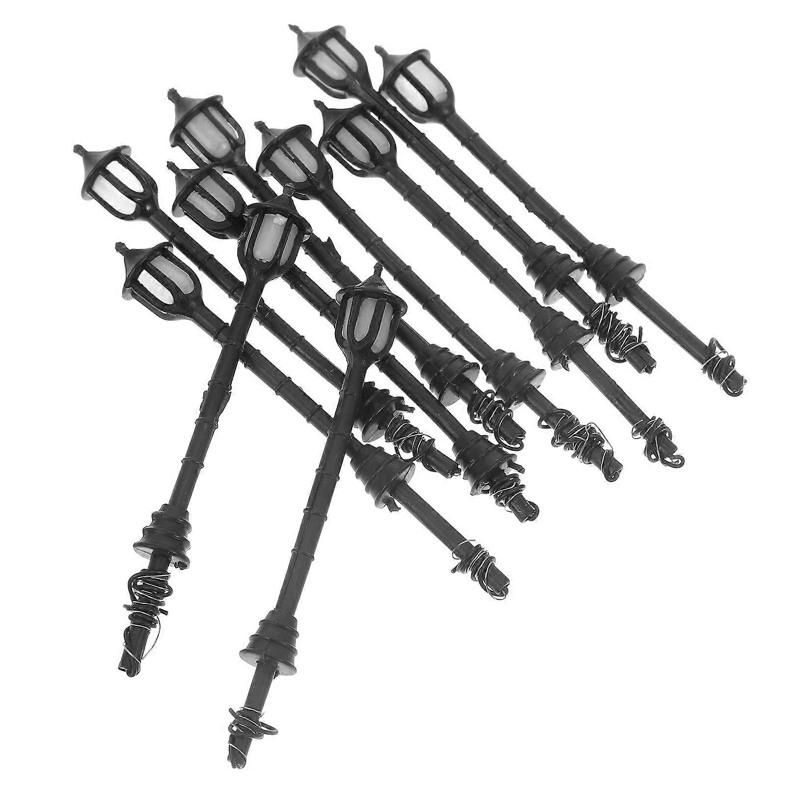 Miniature Design Street Light Models 40 Pcs For DIY Enthusiasts And Model Builders ABS Material