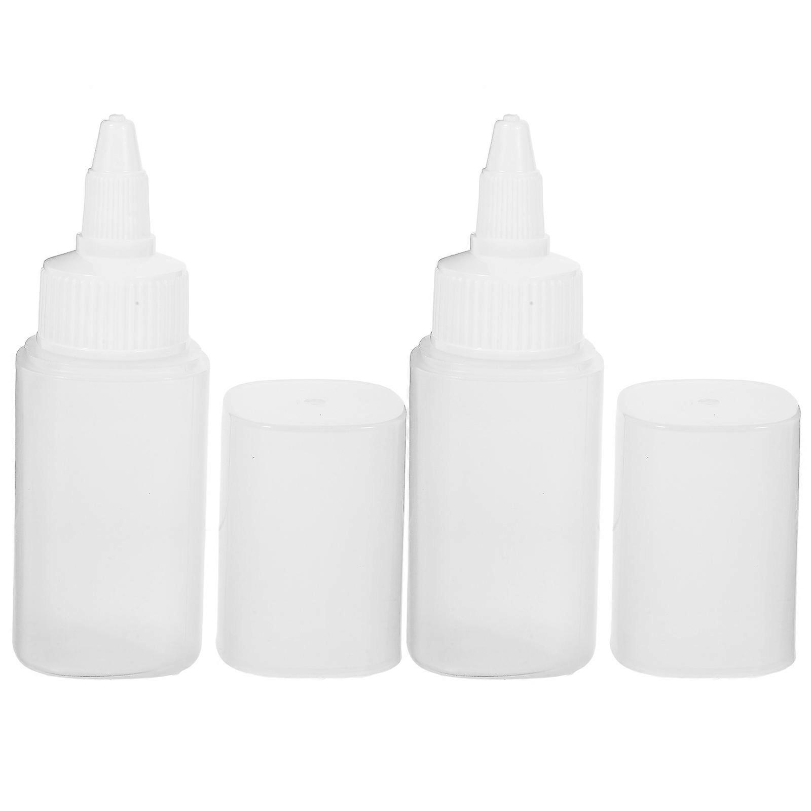 Squeeze Bottles Reusable Honey Bottles for Storage 6Pcs Transparent