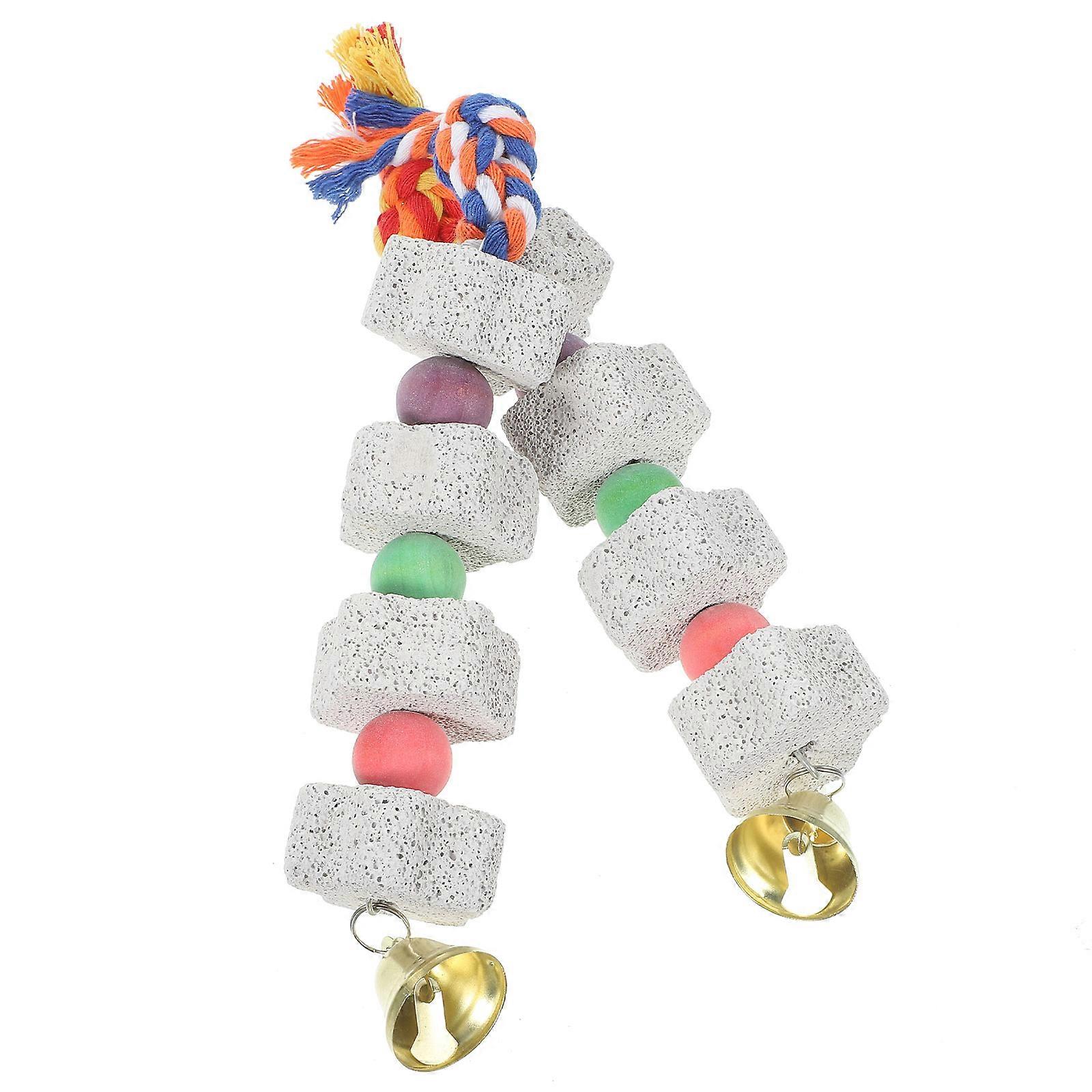 Parrot Toy Bird Chewing Toys for Parrot Use 2Pcs Bell Chewing Set
