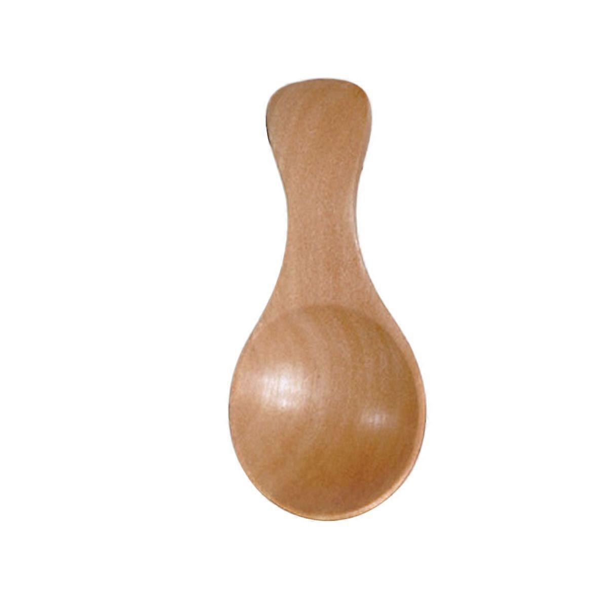 Short Handle Sugar Spoon Wooden Spoon for Storage Condiments 3Pcs
