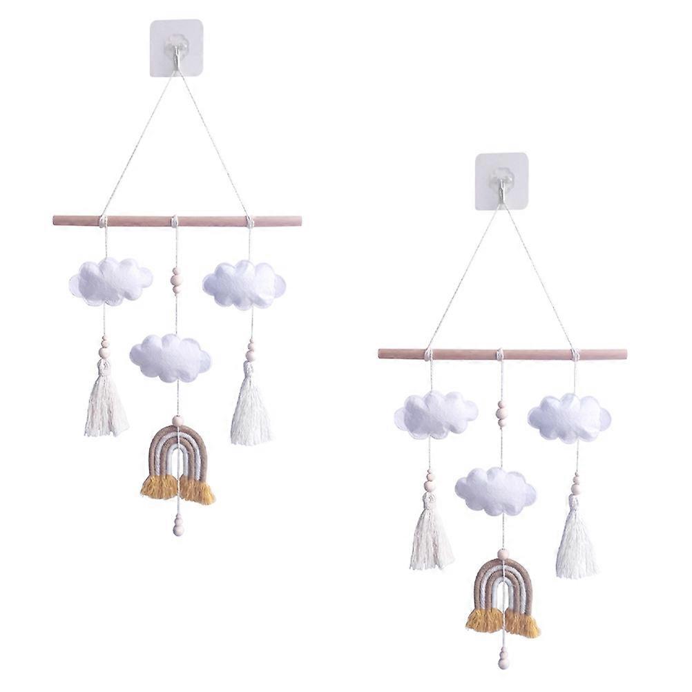 Tassel Cloud Pendant Decorative Hanging Decor for Home 2Pcs Pack