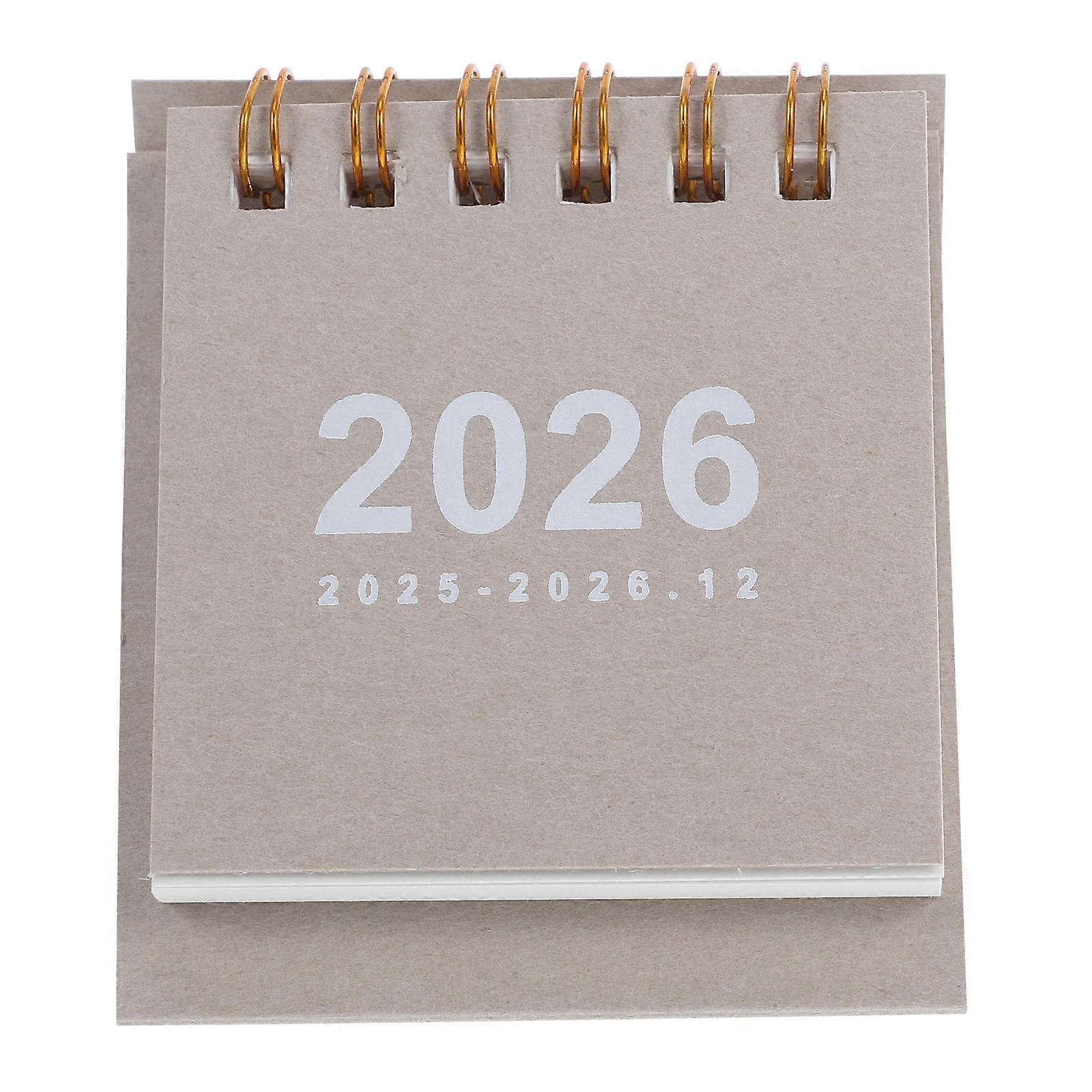 Daily Planning Mini Desk Calendar Paper for Office 5Pcs Grey