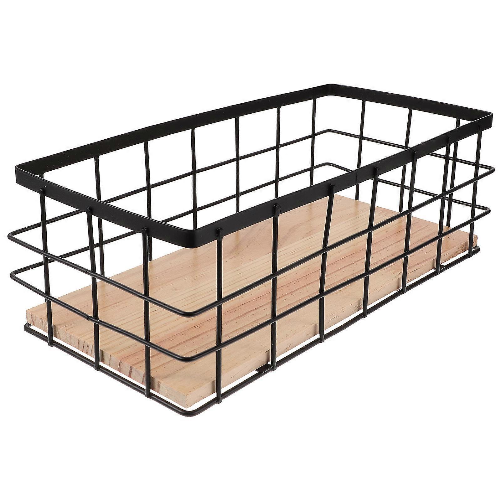 Bathroom Wall Mounted Metal Storage Basket for 4Pcs Rectangular Use