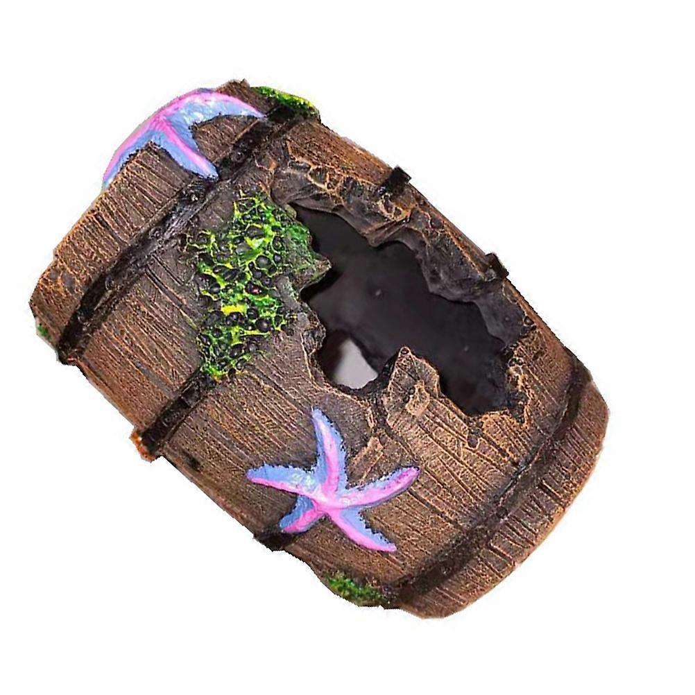 Διακόσμηση Ενυδρείου Βαρέλι Αξιολάτρευτη Διακόσμηση Σπιτιού Ποικιλία Χρωμάτων Ρητίνη Ιδιοκτήτες Ενυδρείου 1 τεμ.