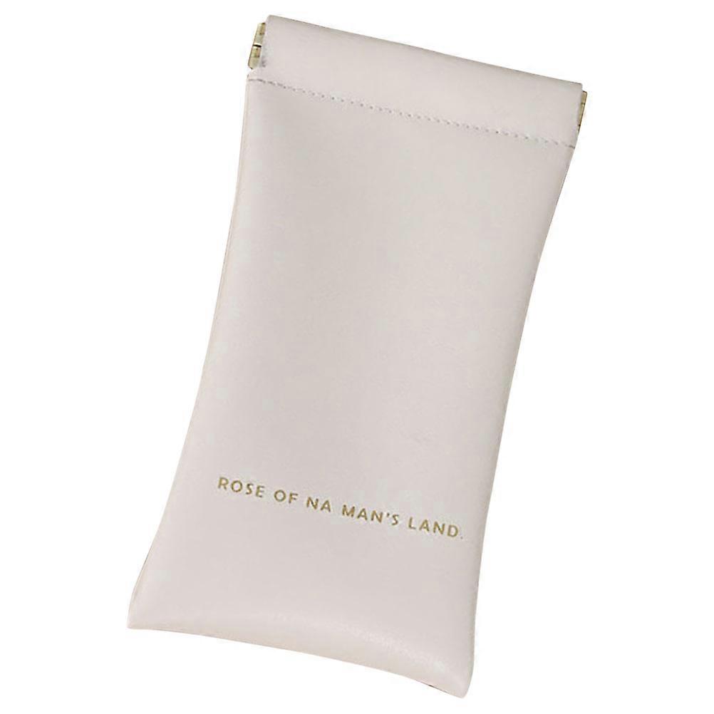 Storage Holder For Sunglasses Squeeze Pouch Daily Use Compact White PU 1Pack