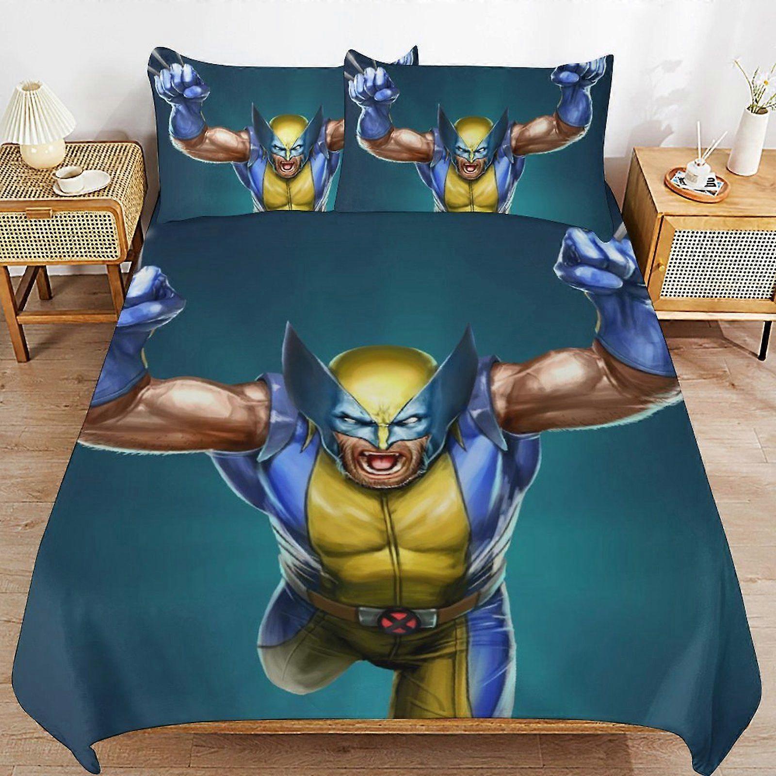 e125 X-Men Breathable Surface Smooth Construction Rest Focus Soft Zipper Duvet Cover Sets Fitment d125