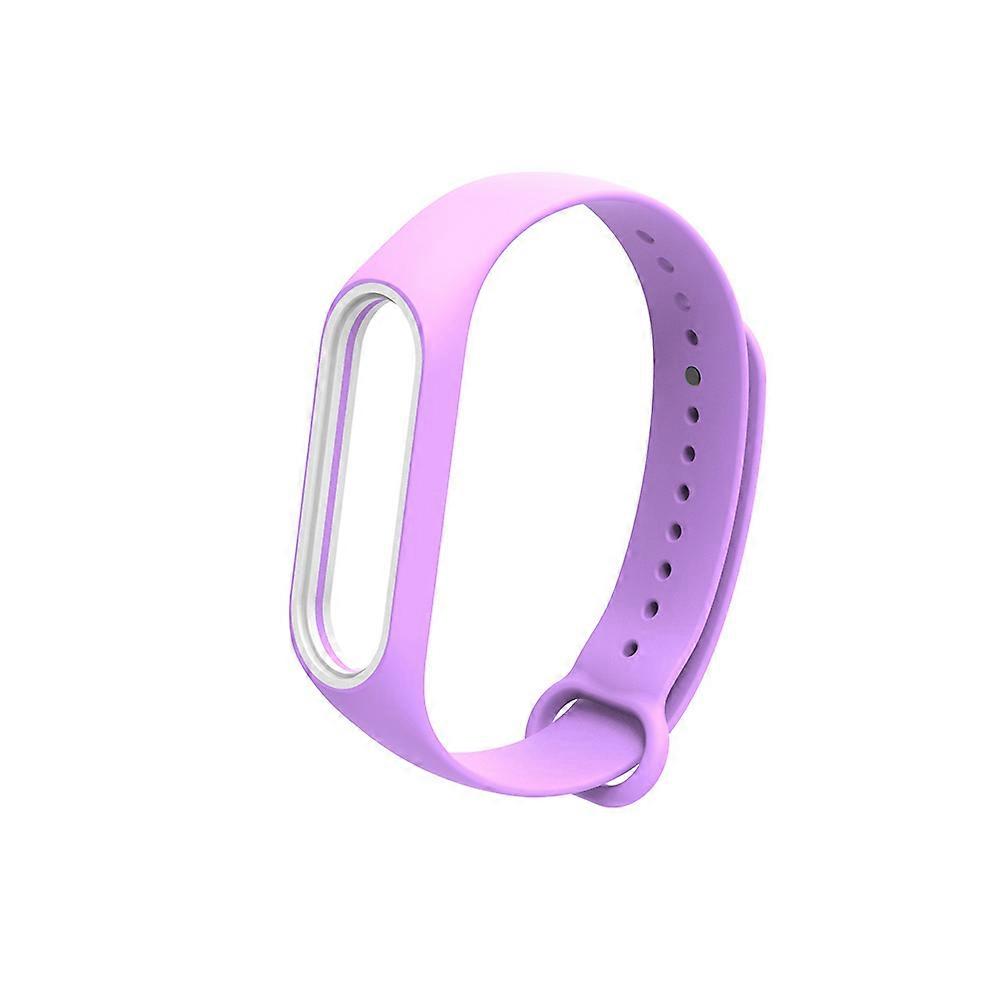 Purple Silicone Replacement Strap for 3 Wristband for Smart 3Pcs