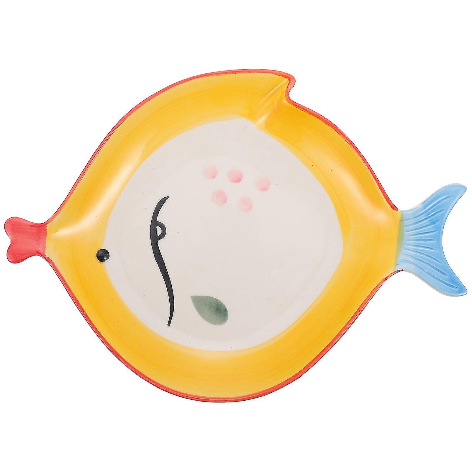 Fruit Tray for Storage 2Pcs Creative Ceramic Food Plate Holder