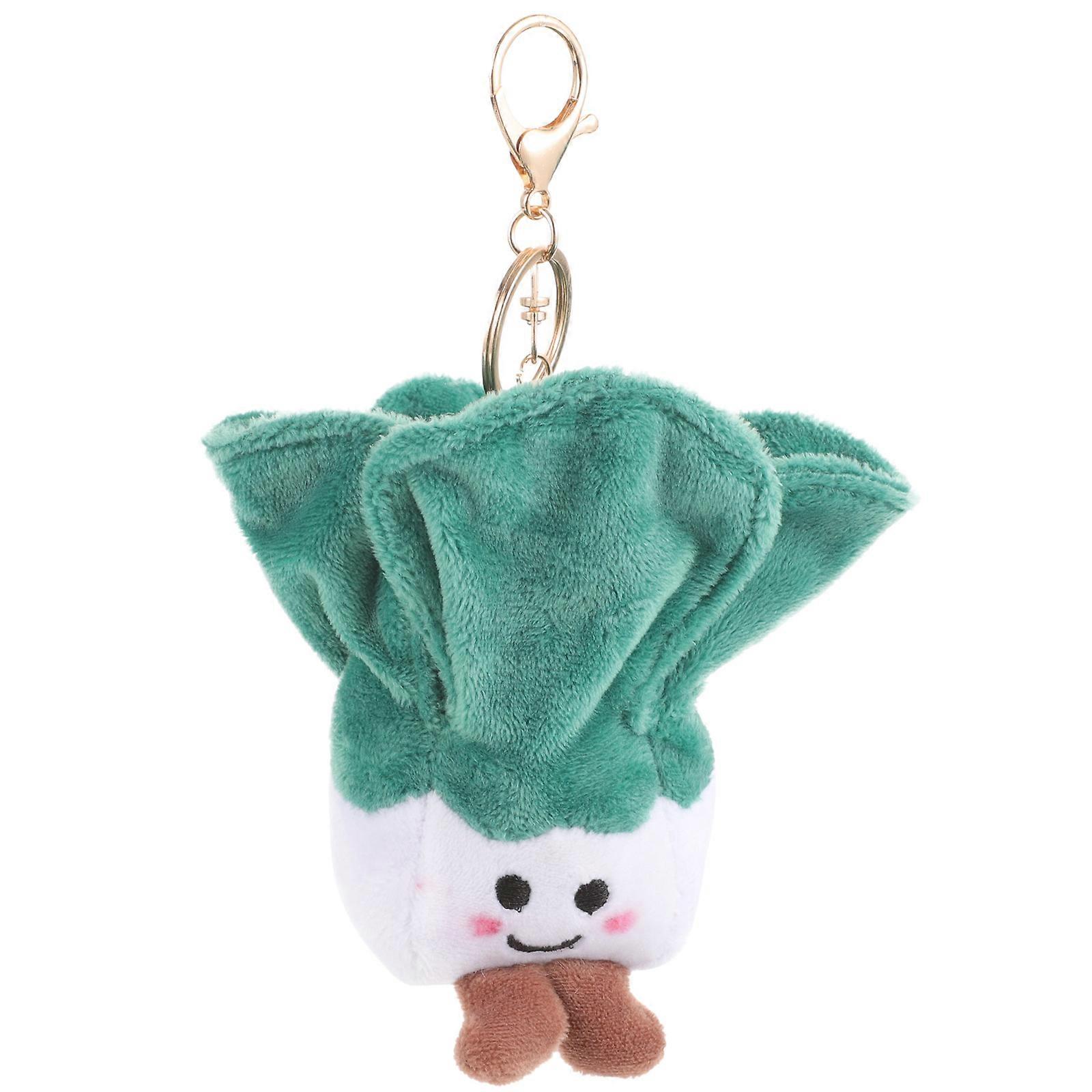 Decorative Plush Key Chain for Hanging Keys 2Pcs Vegetable Bag Pendant