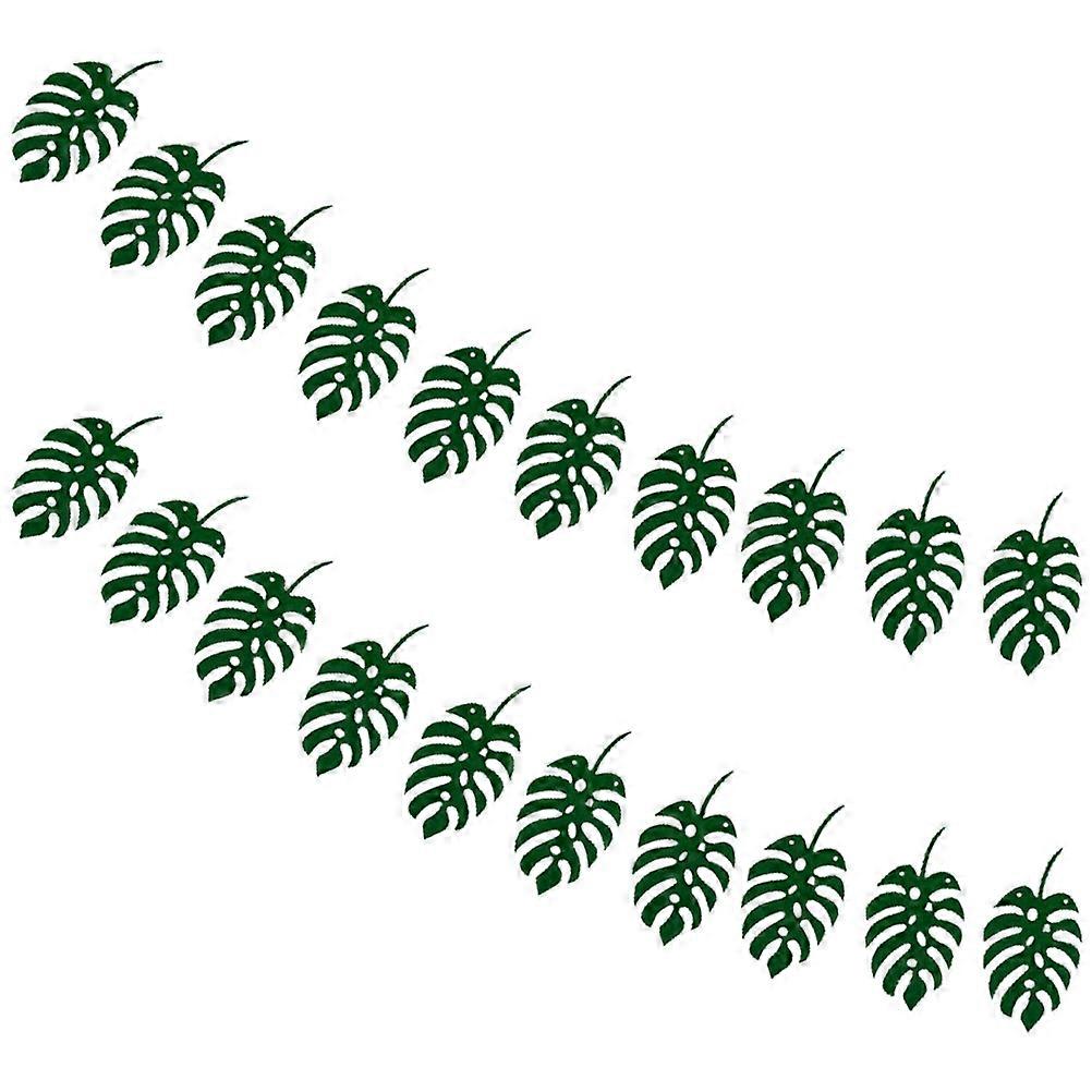 Decorative Leaf Garland For Jungle Party Atmosphere Creation With Leaf Shape 6 Sets