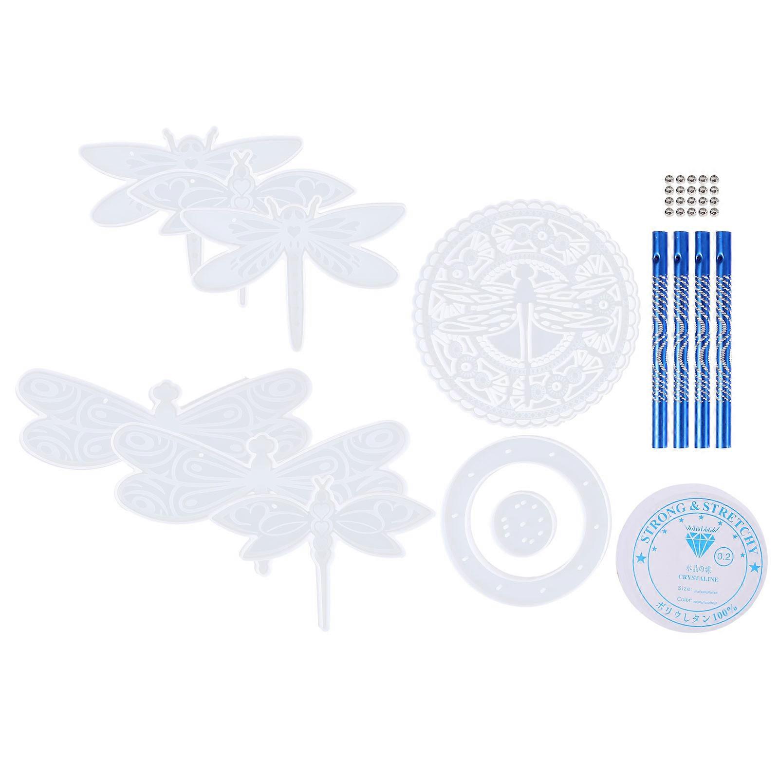 Dragonfly Silicone Wind Chime Mold for DIY Crafting 4Sets Included