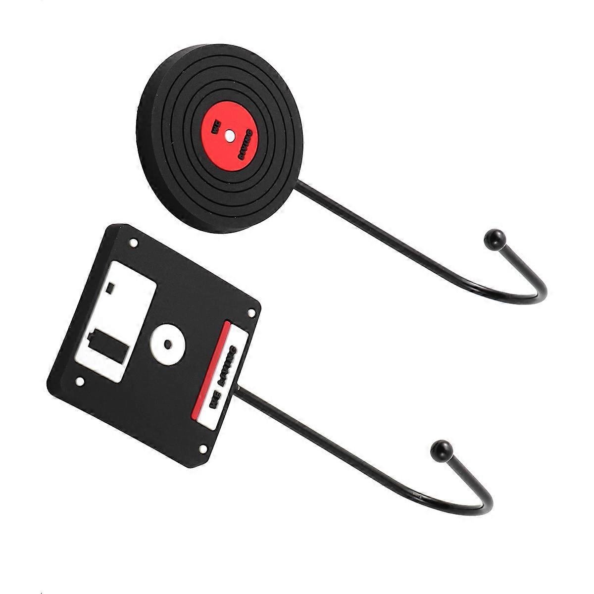 Sticky Hooks Key Bag Hook for Hanging 4Pcs Door Back Black