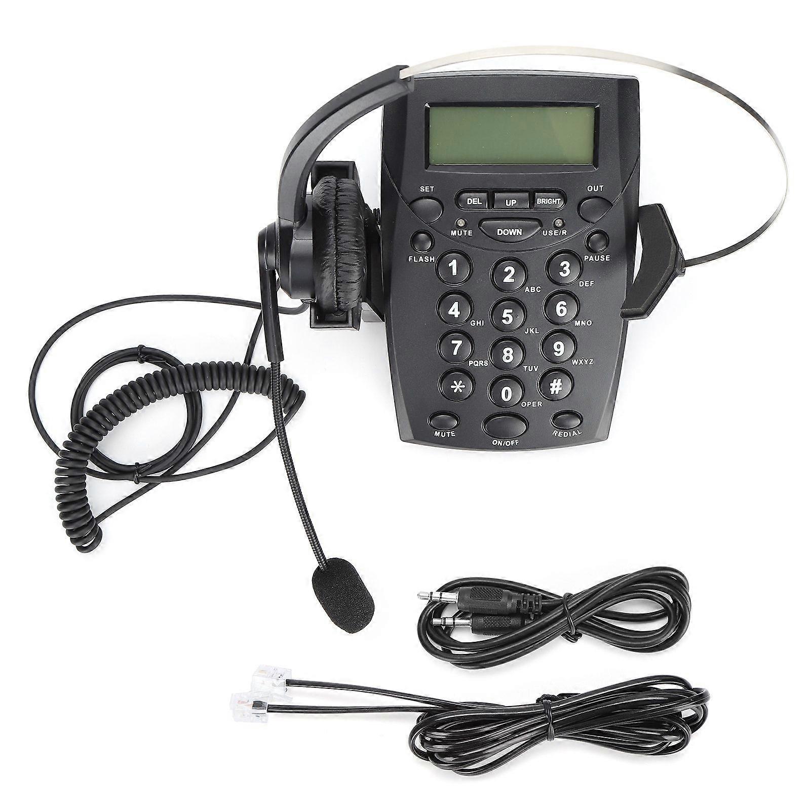 HT800 Call Center Wired Telephone with Omnidirectional Microphone Headset Suitable for Office and Home