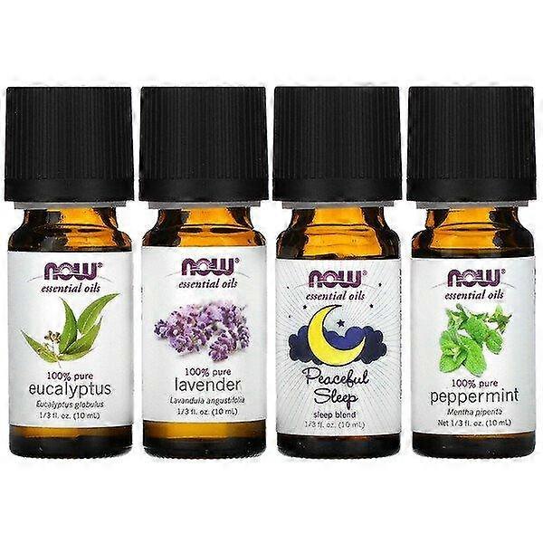 Now Foods, Let There Be Peace & Quiet, Relaxing Essential Oils Kit, 4 Bottles, 1/3 fl oz (10 ml) Each