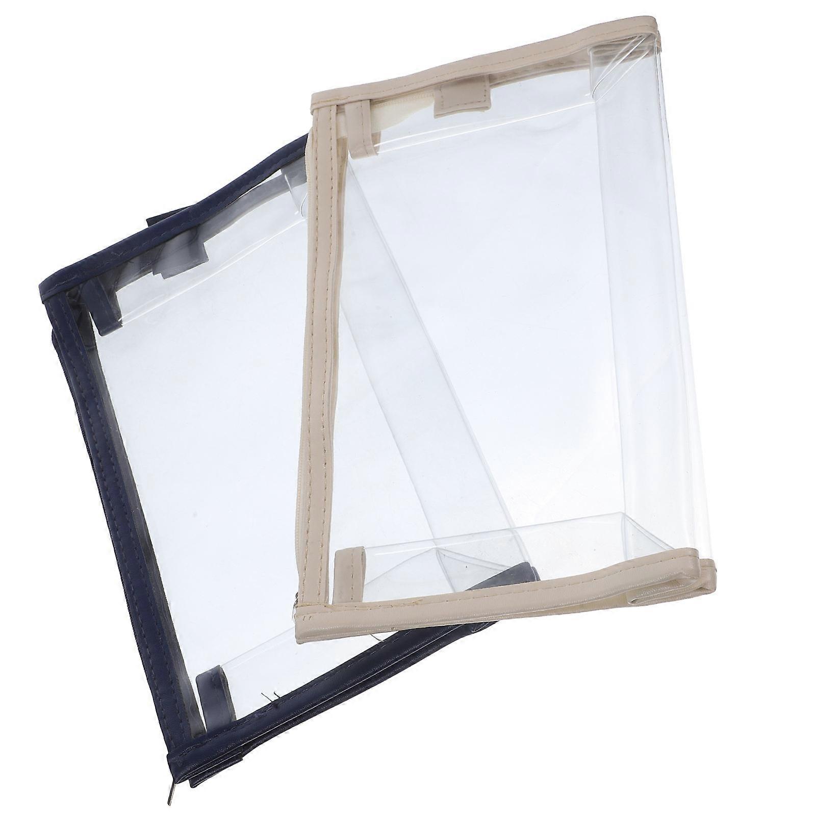 Clear Pencil Case Large Capacity Pen Bag for Storage 8Pcs Set