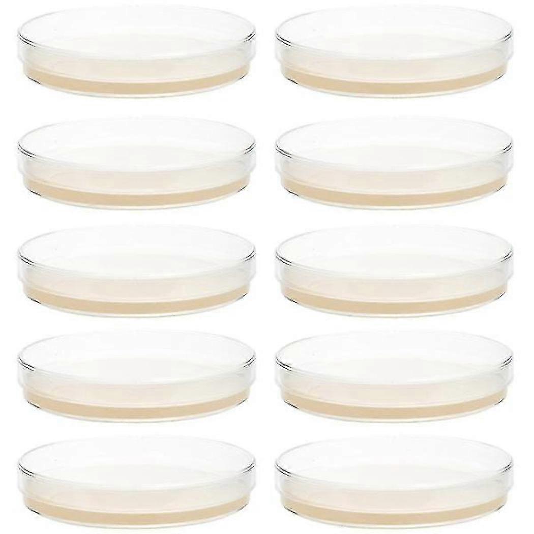 10pcs Prepoured Agar Plates Petri Dishes With Agar Science Experiment Supplies 26s