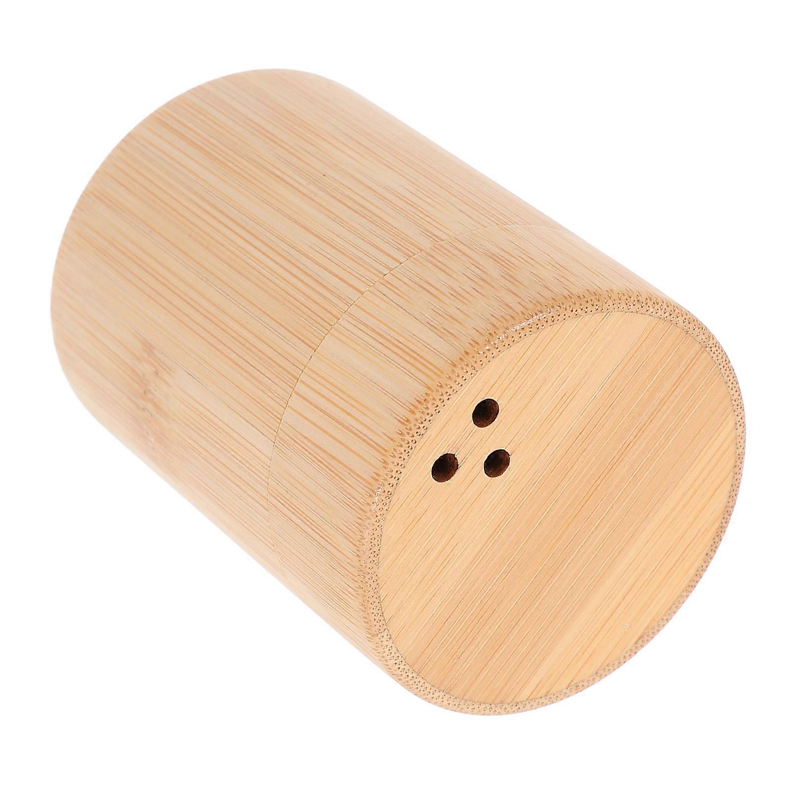 Bamboo Toothpick Holder Storage Box for Toothpick Dispenser 2Pcs Brown