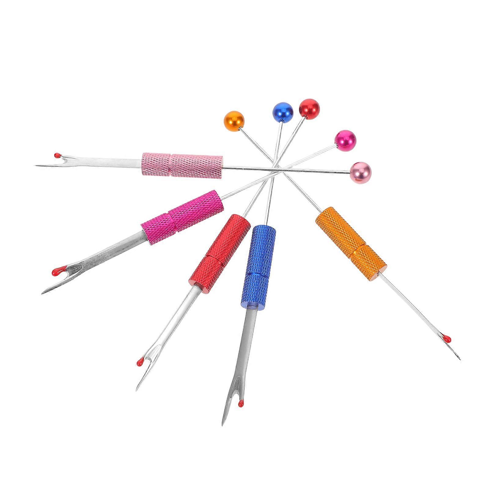 Embroidery Ripper Seam Ripper Tool for Quilting Made from Metal in Assorted Color for Thread Picking 5Pcs