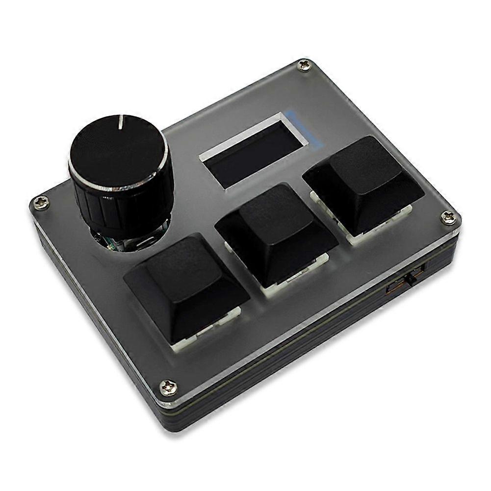 3-Key Wired Custom Keyboard Blue Axis Switch OSU Gaming Keyboard with Knob Screen RGB Copy Paste Shotcut Keyboard