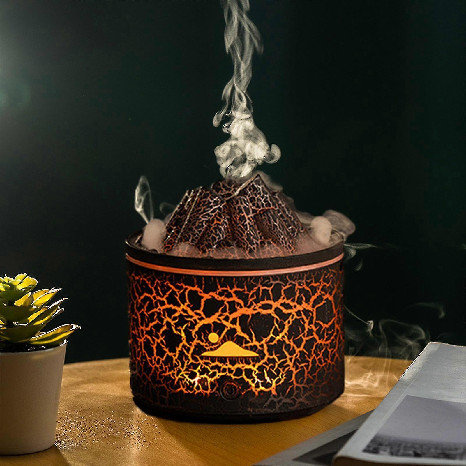 Aromatherapy Essential Oil Diffuser, 180ml Cool Mist Diffuser/humidifier With Flame & Volcano 2 Mist Mode Timer & Auto Shut-off