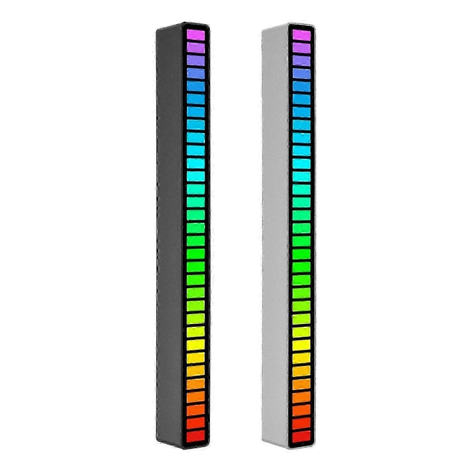RGB Sound Control Rhythm Lights 32 LED 18 Colors Audio Spectrum Mode 5 Levels of miao7