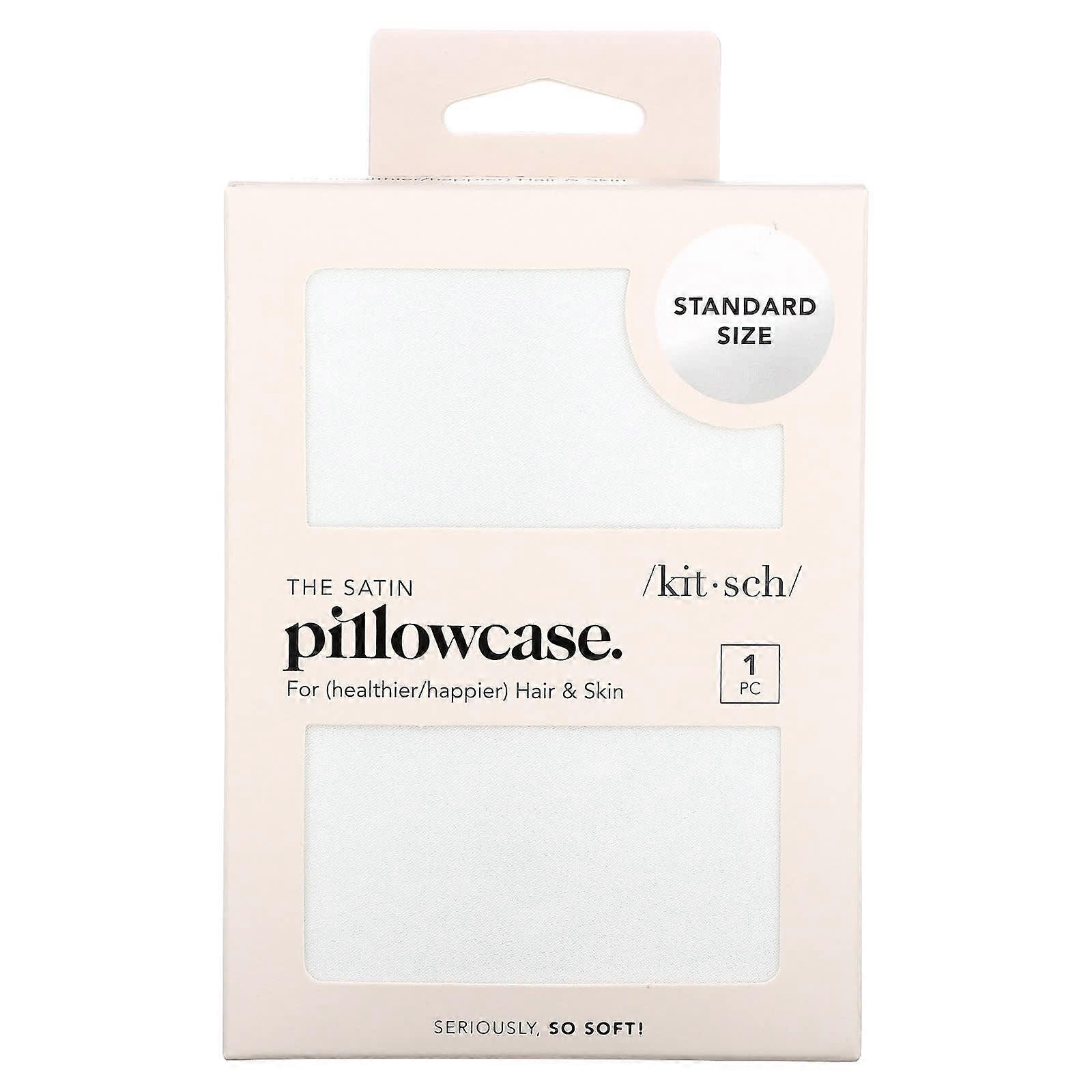 The Satin Pillowcase, Standard Size, Ivory, 1 Piece