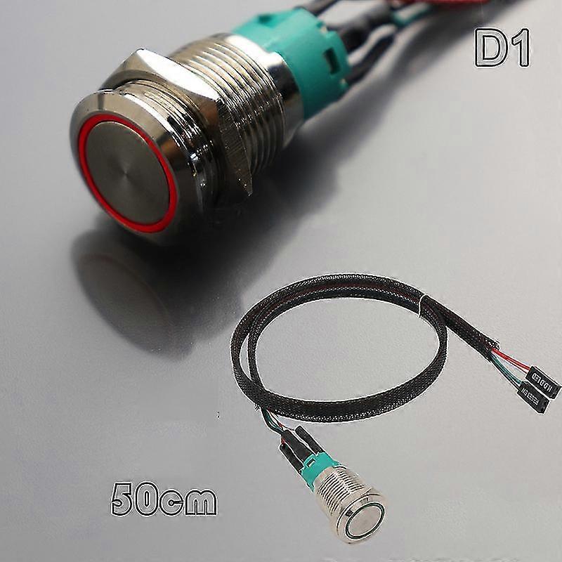 2025 PC Host Start Power SW Button Switch Computer Reset SW Button Switch With Cable HFMQV