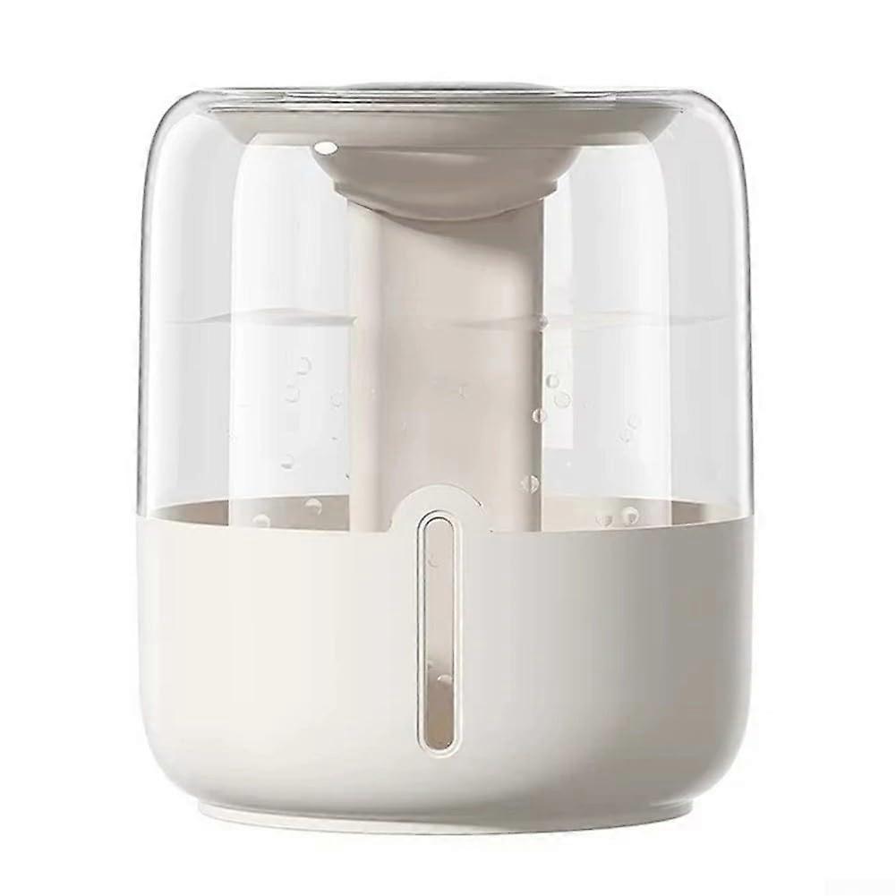 6.8L Large Capacity Humidifier Dual Spray Modes USB Powered Night Light Digital Display Portable ABS Beige
