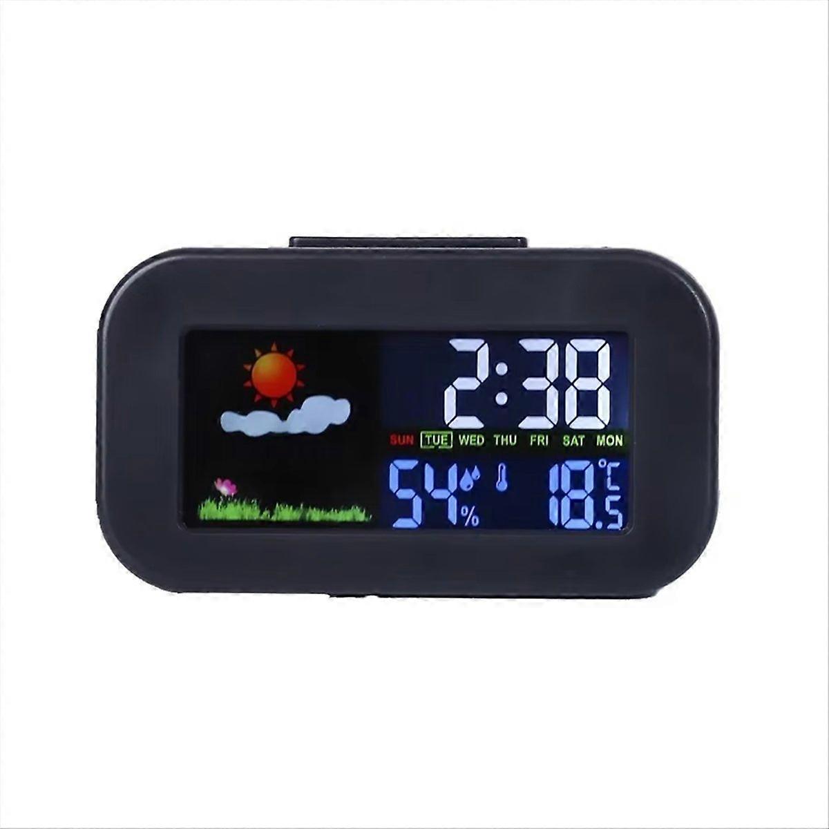 Weather Station Clock with Color Display Temp&Humidity Monitor