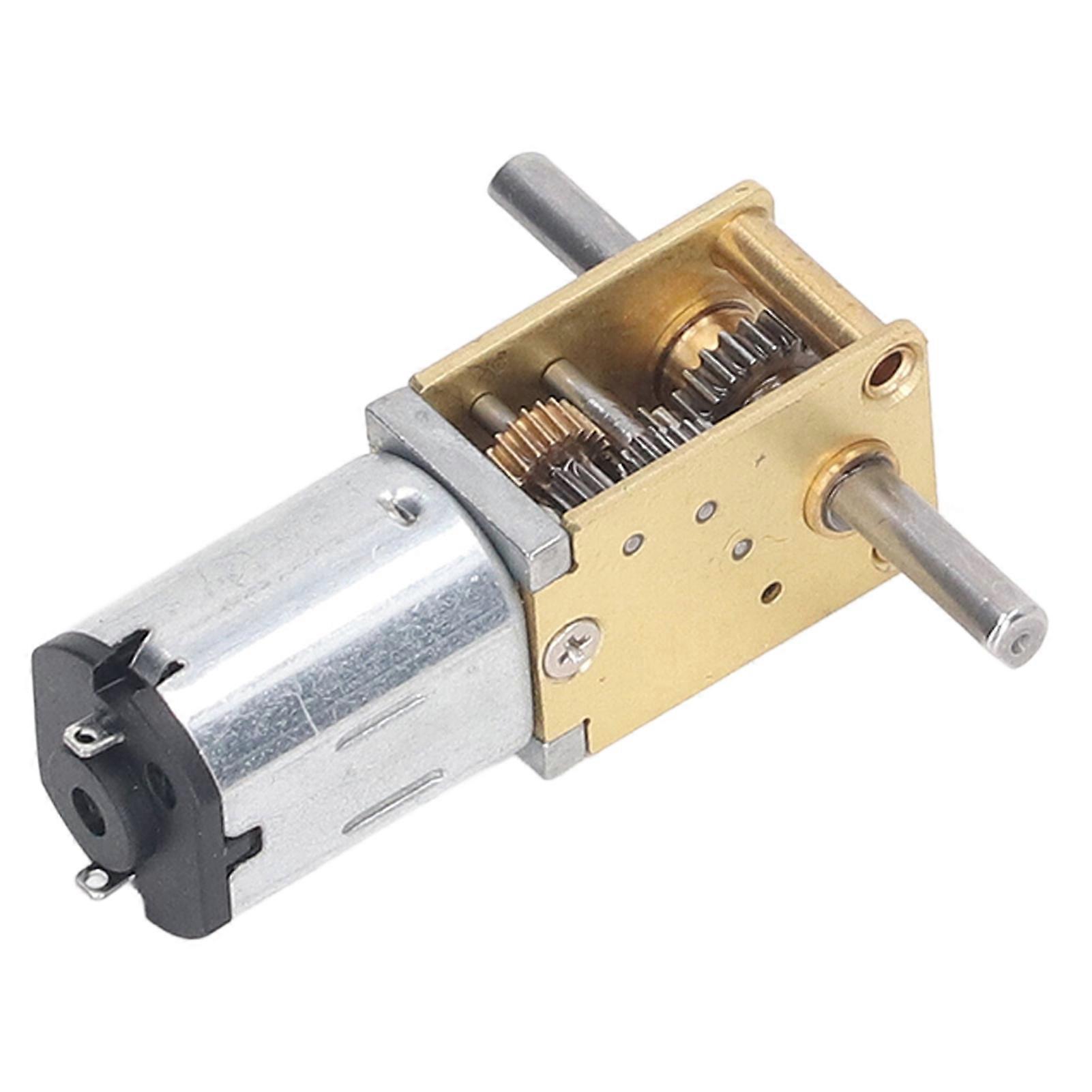 DC6V 8RPM Motor Dual Shaft Worm Gear Reduction Motor High Torsion Low Speed Motor with Fixed Seat 1218‑N20 