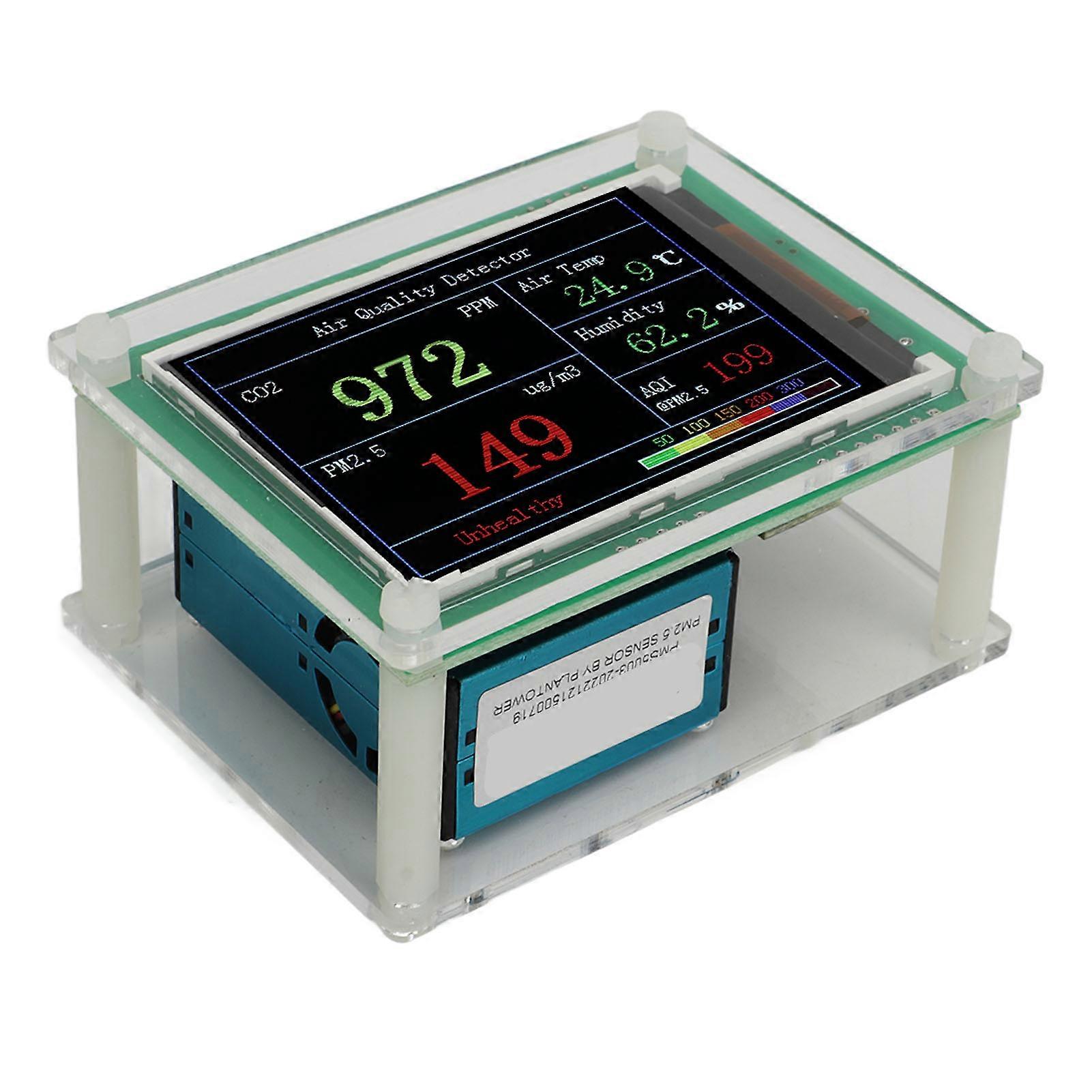 Air Quality Monitor Home Carbon Dioxide Detector High Accuracy Sensor Air Quality Detector for PM2.5 Temperature Humidity Testing 